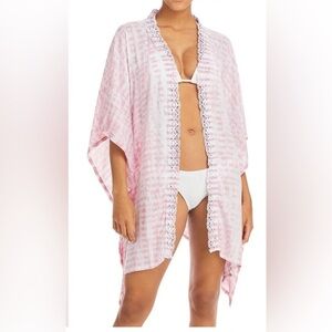 NWT Tiare Hawaii Women's Kimmie Kimono Swim
Cover-Up (OS, Pink/White)